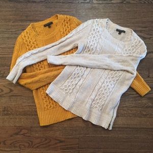 Bundle of cable knit Banana Republic sweaters